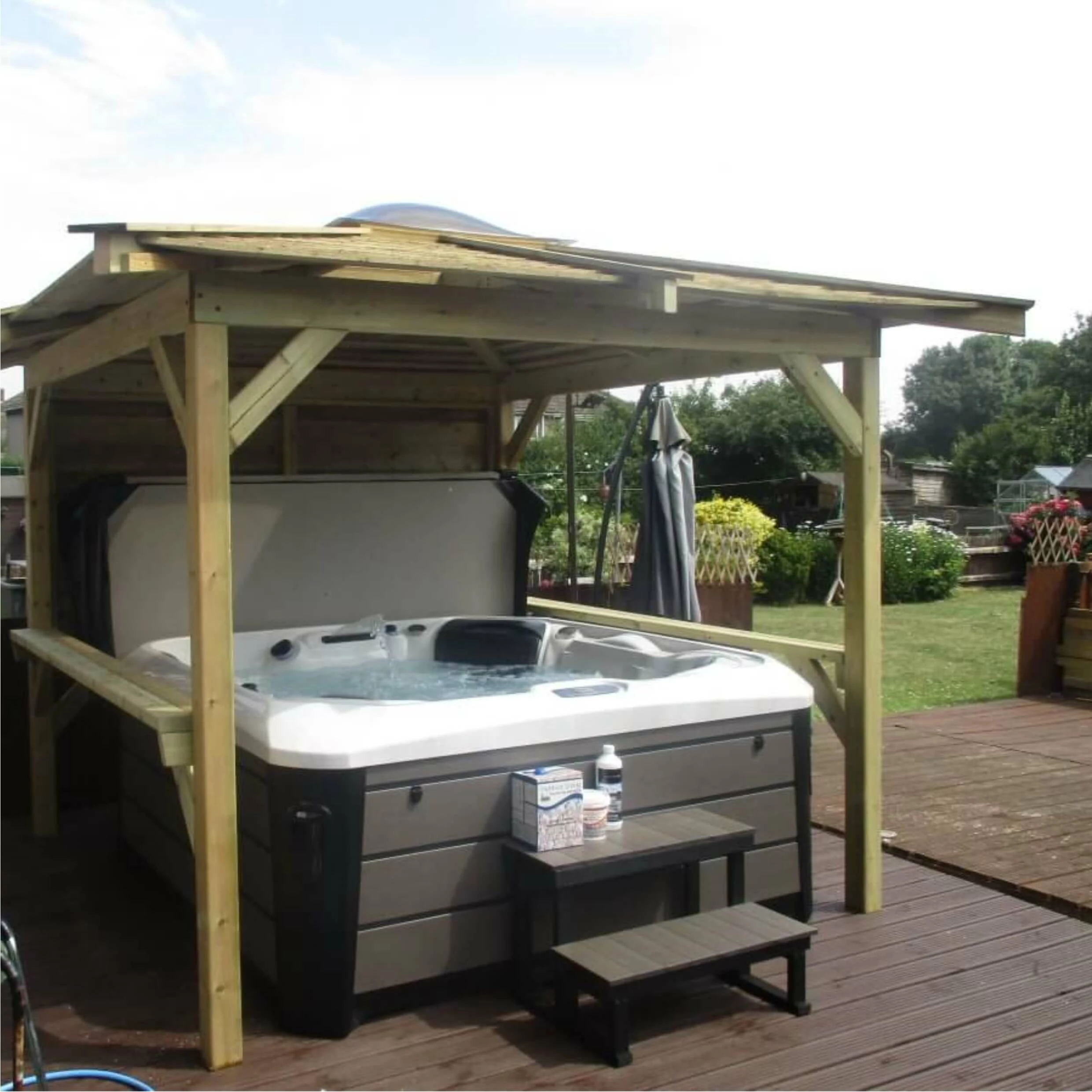 Outdoor Santorini - 5 Person Hot Tub With Gazebo Package 16 Outdoor Santorini - 5 Person Hot Tub With Gazebo Package - Image 14