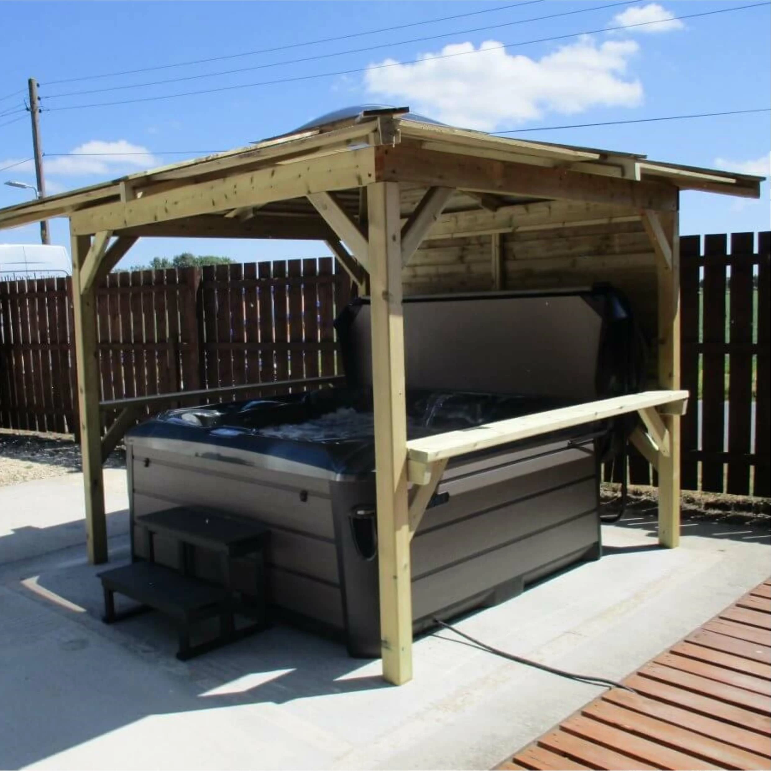 Outdoor Santorini - 5 Person Hot Tub With Gazebo Package 12 Outdoor Santorini - 5 Person Hot Tub With Gazebo Package - Image 10