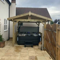 Apex Wooden Hot Tub Gazebo With Roof -Outdoor Living Hottubs Shop ApexGazebo 11