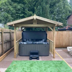 Apex Wooden Hot Tub Gazebo With Roof -Outdoor Living Hottubs Shop ApexGazebo 2