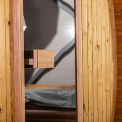 Hekla Barrel 210 - 4 Person Outdoor Sauna -Outdoor Living Hottubs Shop BarrelSauna 26