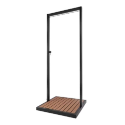 Zen Black Outdoor Shower With Wood Effect Base -Outdoor Living Hottubs Shop BeBa 28529 3 Supersize