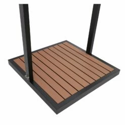 Zen Black Outdoor Shower With Wood Effect Base -Outdoor Living Hottubs Shop BeBa 28529 4 Supersize