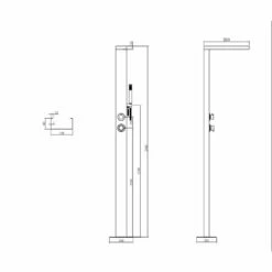 Suva Stainless Steel Outdoor Shower With Pencil Handset 7 Suva Stainless Steel Outdoor Shower With Pencil Handset -Outdoor Living Hottubs Shop BeBa 28530 3 Supersize