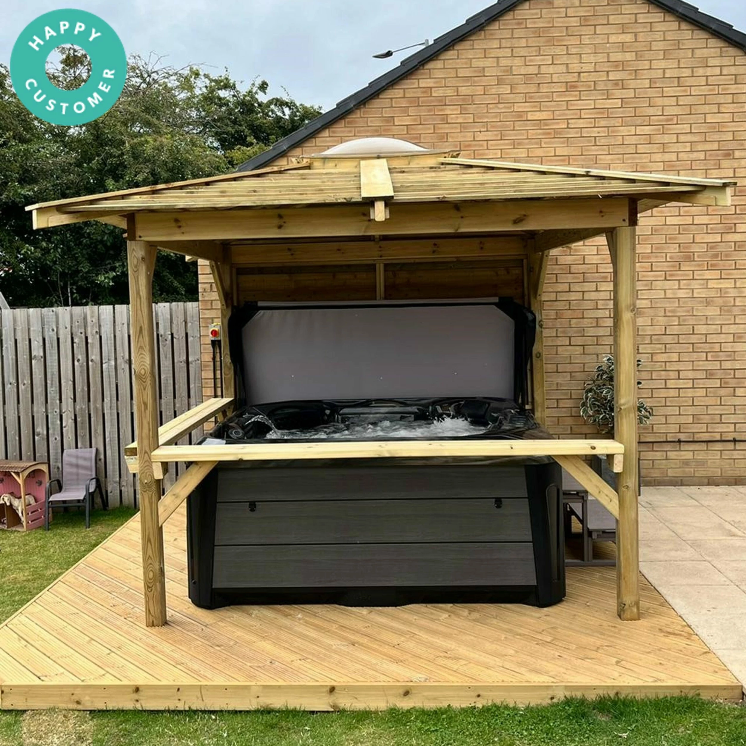 Outdoor Santorini - 5 Person Hot Tub With Gazebo Package 17 Outdoor Santorini - 5 Person Hot Tub With Gazebo Package - Image 15