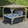 Brentano Wooden Hot Tub Gazebo With Tinted Dome Roof 1 Brentano Wooden Hot Tub Gazebo With Tinted Dome Roof -Outdoor Living Hottubs Shop BrentanoGazebo 1
