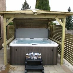 Brentano Wooden Hot Tub Gazebo With Tinted Dome Roof -Outdoor Living Hottubs Shop Brentano J235 5ee26ae2 b644 432f 8663 7931d42474b8
