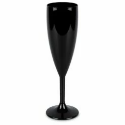Hot Tub Safe Black Champagne Glass