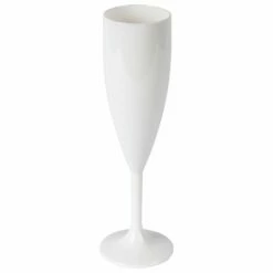 Hot Tub Safe White Champagne Glass