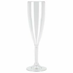 Hot Tub Safe Clear Champagne Glass