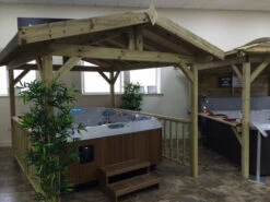 Apex Wooden Hot Tub Gazebo With Roof -Outdoor Living Hottubs Shop IMG 2699