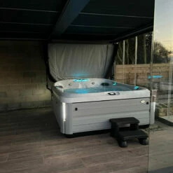 Jacuzzi® J495IP™ - 8-9 Person Hot Tub -Outdoor Living Hottubs Shop J495HotTubPlatinumBrushedGrey Maudsley2