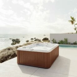 Jacuzzi® J235™ / J235IP™ - 6 Person Hot Tub With 1 Lounger 28 Jacuzzi® J235™ / J235IP™ - 6 Person Hot Tub With 1 Lounger -Outdoor Living Hottubs Shop JHT J235 Lifestyle RoastedChestnut Isosquare
