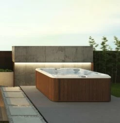 Jacuzzi® J245™ / J245IP™ - 7 Person Hot Tub -Outdoor Living Hottubs Shop JHT J245 Lifestyle RoastedChestnut square