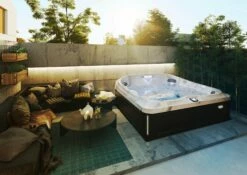 Jacuzzi® J485IP™ - 7 Person Hot Tub -Outdoor Living Hottubs Shop JHT J485 Lifestyle SmokedEbony 2000x1414 00fe93c9 43b1 4843 b387 ed6b837b8cda