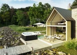 Jacuzzi® J485IP™ - 7 Person Hot Tub -Outdoor Living Hottubs Shop JHT J485 Lifestyle SmokedEbony V3 2000x1429 97e5a9dd a203 48c6 ac2f a107379a13e6