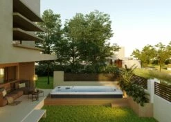 Jacuzzi® PowerPro™ J-19™ - 19ft Swim Spa -Outdoor Living Hottubs Shop JSS J19 SmokedEbony Lifestyle V3 3000x2143 72120de5 e3b6 443c 89e8 135869b7a087