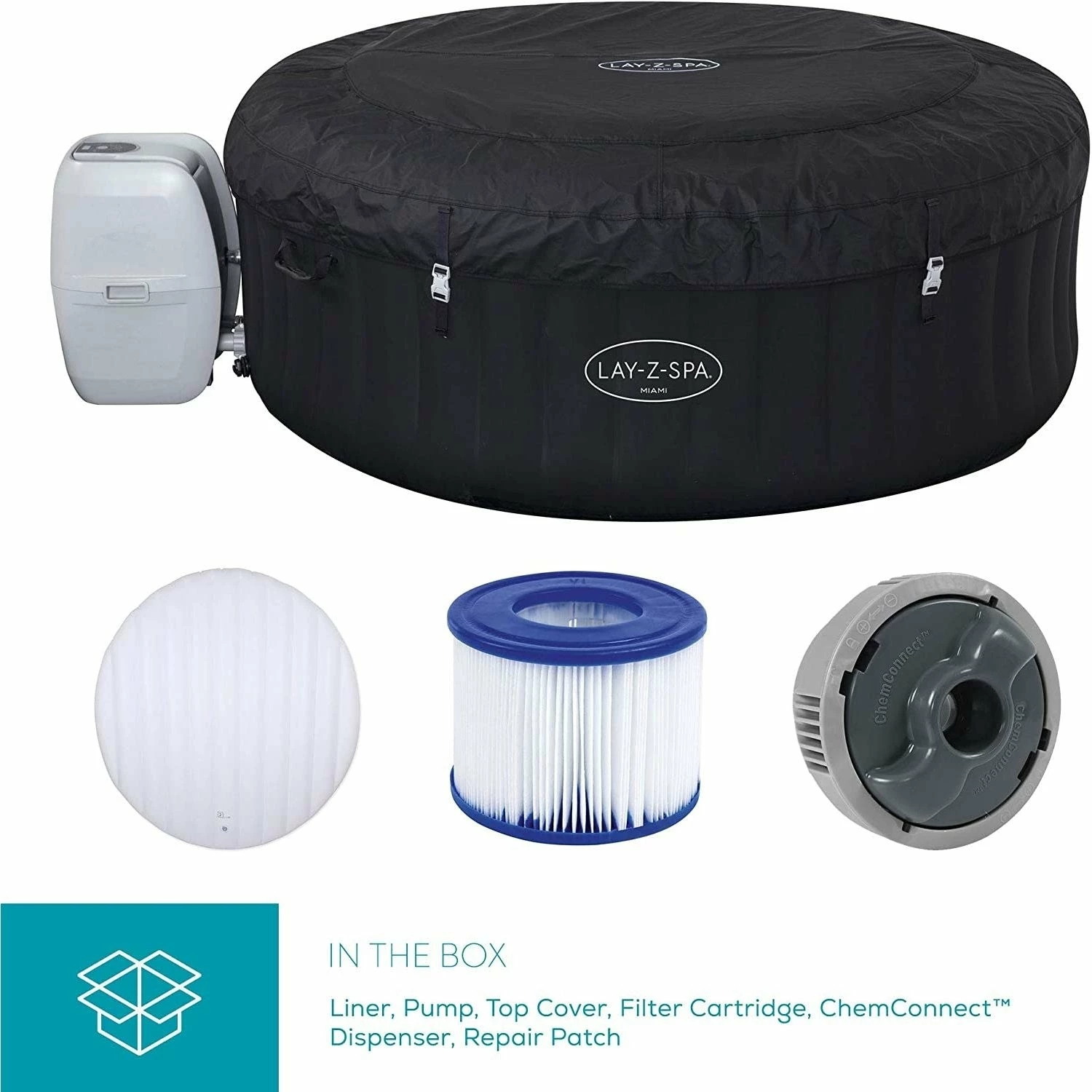 Lay-z Spa Lay-Z-Spa® AirJet Miami - 4 Person Inflatable Hot Tub 9 Lay-z Spa Lay-Z-Spa® AirJet Miami - 4 Person Inflatable Hot Tub - Image 7