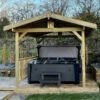 Apex Wooden Hot Tub Gazebo With Roof -Outdoor Living Hottubs Shop OutdoorLookMidnightCanyonApexGazebo Mather2