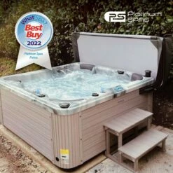 Outdoor Palma - 6 Person Hot Tub With 1 Lounger -Outdoor Living Hottubs Shop Platinum Palma BestBuy2022