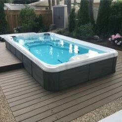 TidalFit Pro EP-15 - 15ft Swim Spa -Outdoor Living Hottubs Shop TidalFit EP15 Lifestyle 2