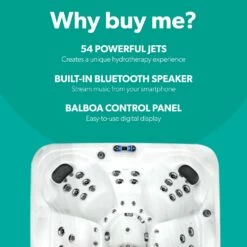 Outdoor Santorini - 5 Person Hot Tub With 1 Lounger -Outdoor Living Hottubs Shop outdoor look wbm 1 1